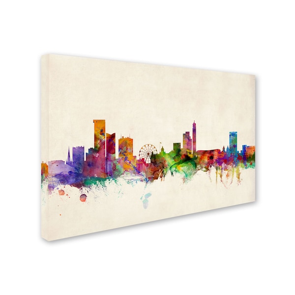 Michael Tompsett 'Birmingham England Skyline II' Canvas Art,22x32